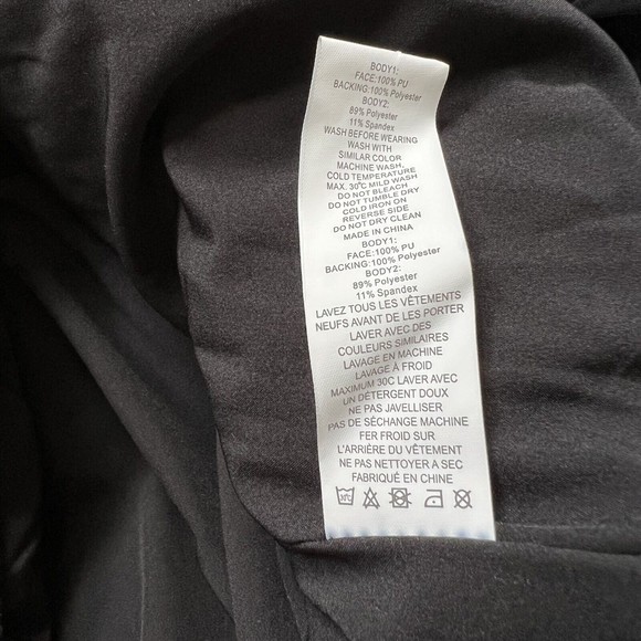 Zyia Active Chamonix Obsidian Velvet Puffer Coat w/ Pockets Black Womens Large - Picture 7 of 7